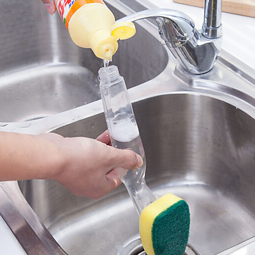 

Dish Wand Soap Dispenser Scrubber Cleaner Dish Wand Brush Kitchen Cleaning Tools