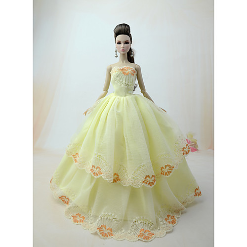 

Вечеринка Платья Для Barbiedoll Полиэстер Платье Для Девичий игрушки куклы
