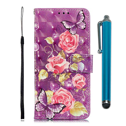 

Case For Samsung Galaxy Galaxy A7(2018) / Galaxy A10(2019) / Galaxy A30(2019) Wallet / Card Holder / with Stand Full Body Cases Flower PU Leather