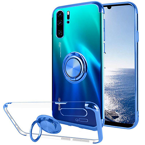 

Magnetic Finger Ring Holder Plating Soft TPU Case For Huawei Y7 2019 Y6 2019 Y9 2019 P Smart Plus 2019 P30 Pro P30 Lite P20 Pro P20 Lite Mate 20 Pro Mate 20 Lite Transparent Clear Silicone Cover