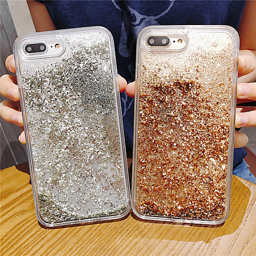

Case For Apple iPhone XS / iPhone XR / iPhone XS Max Flowing Liquid / Glitter Shine Back Cover Transparent TPU