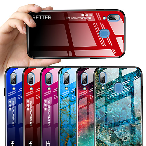 

Case for Samsung Galaxy A10(2019) A20(2019) Mirror Full Body Cases Color Gradient TPU Tempered Glass A30(2019) A40(2019) A50(2019) A70(2019)