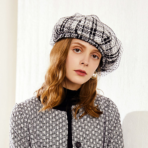 

100% Acrylic Fascinators / Headwear with Plaid / Color Block 1pc Casual / Daily Wear Headpiece