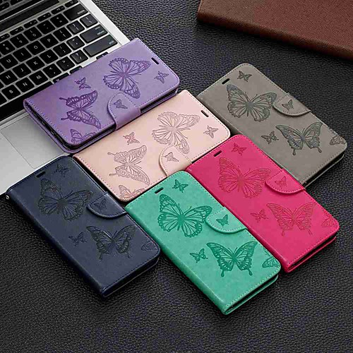

Case For Apple iPhone 11 / iPhone 11 Pro / iPhone 11 Pro Max Wallet / Card Holder / with Stand Full Body Cases Butterfly PU Leather / TPU