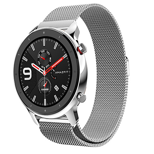 

20/22mm Luxury Magnetic Loop Wrist Strap Metal Wristband For Huami Amazfit GTR 42mm/47mm