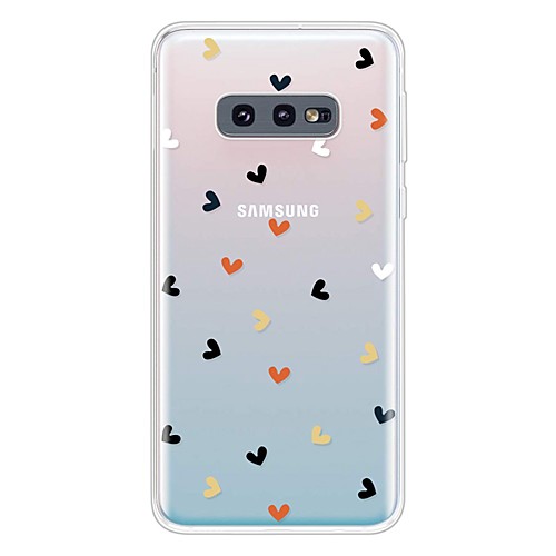 

Case For Samsung Galaxy Galaxy S10 / Galaxy S10 Plus / Galaxy S10 E Ultra-thin / Transparent / Pattern Back Cover Heart TPU