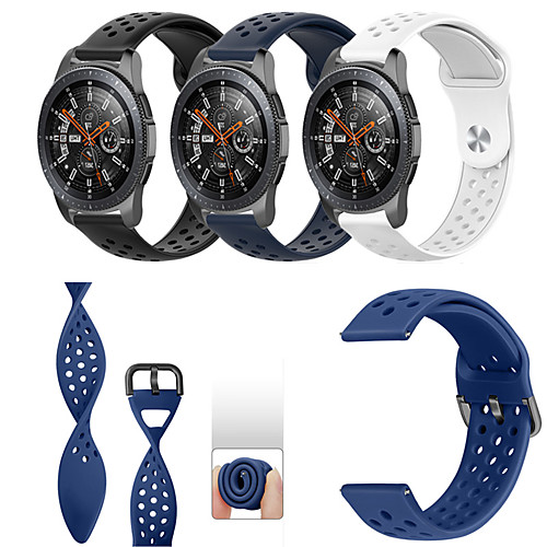 

Sport Silicone Watch Band Wrist Strap for Samsung Galaxy Watch 46mm / Gear S3 Classic / Frontier / Garmin Fenix Chronos Bracelet Replaceable Wristband