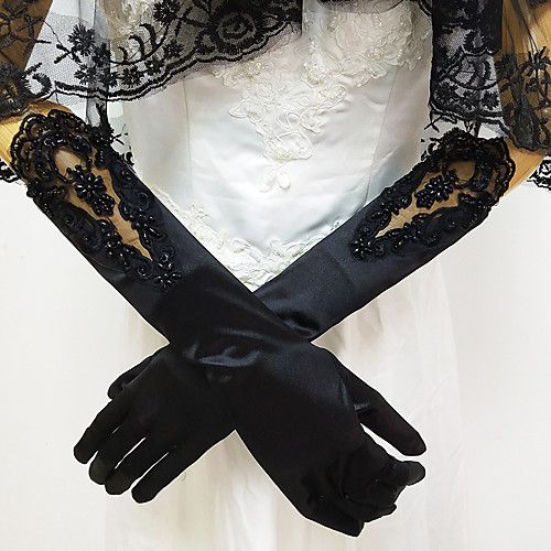 

Lace / Spandex Fabric Elbow Length Glove Lace / Gloves With Solid
