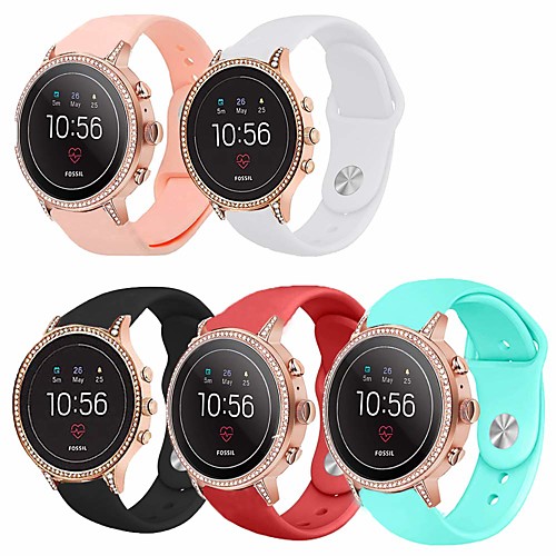 

Sport Silicone Watch Band Wrist Strap for Fossil Q Explorist HR Gen 4 / Fossil Q Explorist Gen 3 / Fossil Q Wander / Marshal Gen 2 / Fossil Hybrid / Gen 5 Smart Watch Bracelet Wristband