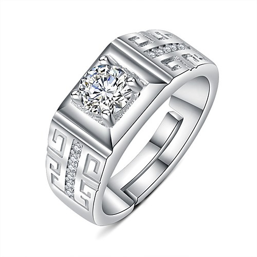 

Ring Silver Copper Basic Korean Fashion 1pc Adjustable / Men's / Open Ring