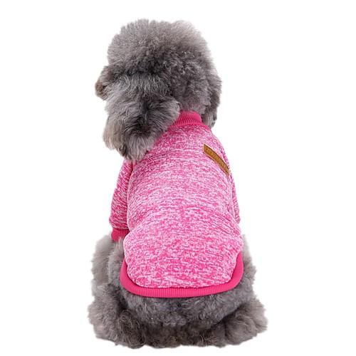 

Dog Sweater Sweatshirt Solid Colored Fashion Simple Style Dog Clothes Puppy Clothes Dog Outfits Dark Red Purple Red Costume for Girl and Boy Dog Fleece XS S M L XL XXL