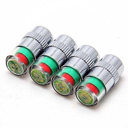 

4-piece car tire pressure gauge indicator warning valve cover test sensor