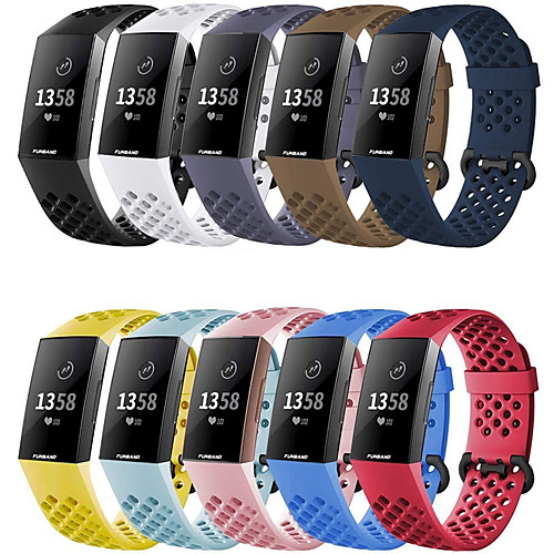 

Watch Band for Fitbit Charge 3 Fitbit Sport Band / Classic Buckle Silicone Wrist Strap