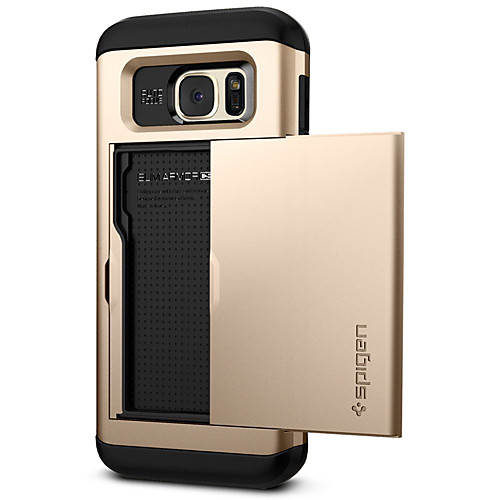

Case For Samsung Galaxy S7 edge Card Holder / Dustproof / Backup Back Cover Solid Colored PC
