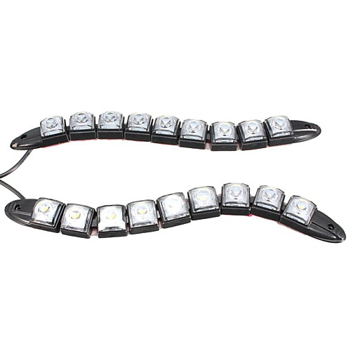 

2pcs 6/8/9/12/14/16 LED Super White DRL Daytime Running Light Driving Fog Lamp DC-12V
