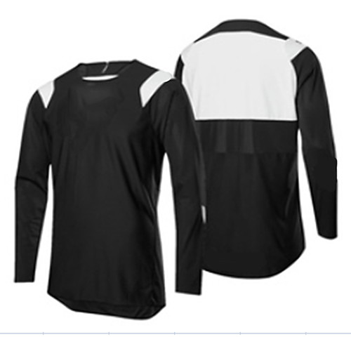 

Men's Long Sleeve Cycling Jersey Downhill Jersey Dirt Bike Jersey Winter Polyester BlackWhite Geometic Bike Jersey Motorcyle Clothing Top Mountain Bike MTB Road Bike Cycling Thermal Warm Windproof