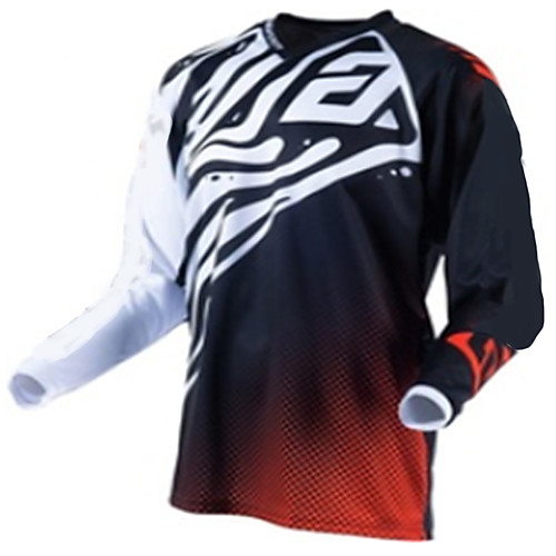 

Men's Long Sleeve Cycling Jersey Downhill Jersey Dirt Bike Jersey Winter Polyester Black / Red Geometic Bike Jersey Motorcyle Clothing Top Mountain Bike MTB Road Bike Cycling Thermal Warm Windproof