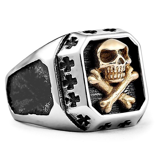

Men's Ring 1pc Silver Alloy irregular Vintage Punk Ethnic Daily Jewelry Vintage Style Skull