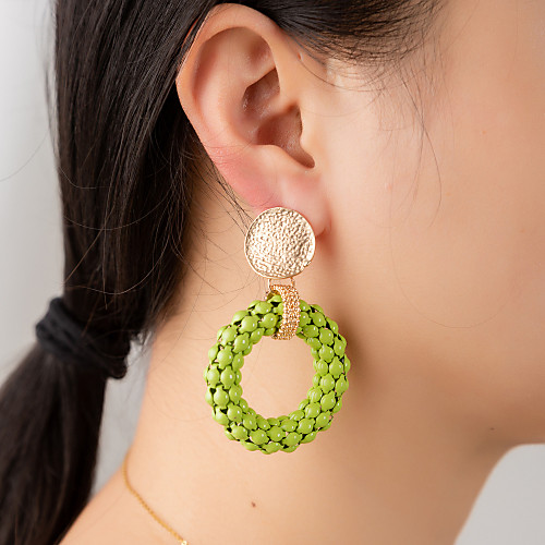 

Women's Drop Earrings Tropical Ball Artistic Fashion Cool Earrings Jewelry Orange / Yellow / Green For Prom Street Bar 1 Pair
