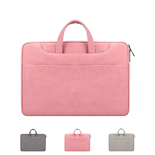 

12 Inch Laptop / 13.3 Inch Laptop / 14 Inch Laptop Sleeve / Briefcase Handbags PU Leather Solid Color Unisex Water Proof Shock Proof