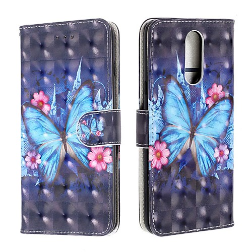 

Case For LG V50 / LG Stylo 5 / LG K40 Wallet / Card Holder / Flip Full Body Cases Butterfly PU Leather For LG G7/G7-ThinQ/G8