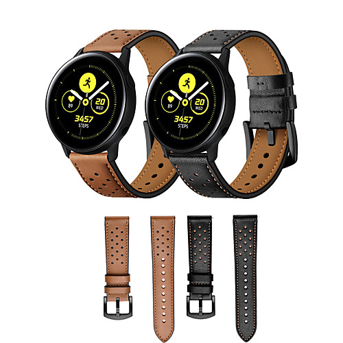 

Watch Band for Huawei Watch 2 / Samsung Galaxy Watch Active Samsung Galaxy / Huawei Classic Buckle / Business Band Genuine Leather Wrist Strap