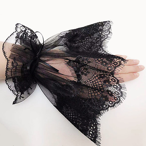 

Lace Wrist Length Glove Lace / Gloves With Solid