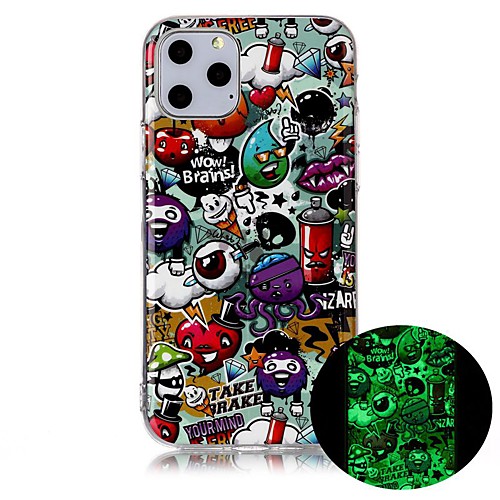 

Case For Apple iPhone 11 / iPhone 11 Pro / iPhone 11 Pro Max Glow in the Dark / Ultra-thin / Pattern Back Cover Cartoon TPU