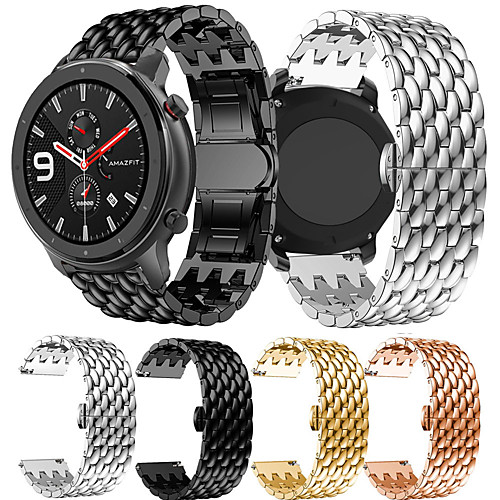 

Stainless Steel Band for Huami Amazfit GTR 47mm/Pace/1 Stratos/Stratos 2 2S Metal Link Strap