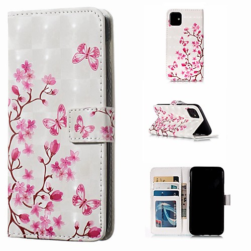 

Case For Apple iPhone 11 / iPhone 11 Pro / iPhone 11 Pro Max Wallet / Card Holder / Flip Full Body Cases Flower PU Leather