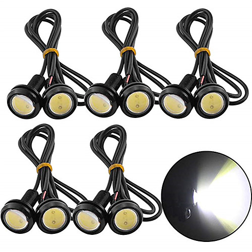 

10pcs 18 MM Car Eagle Eye DRL Led Daytime Running Lights LED 12V Backup Reversing Parking Signal Automobiles Lamps DRL Car styling