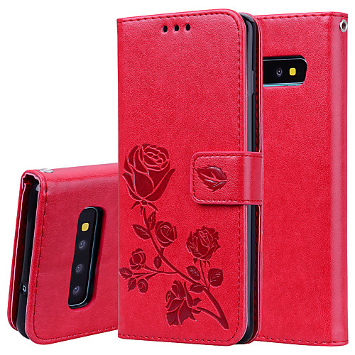 

Case For Samsung Galaxy S10 S10E Palace flower PU Leather with Card Slot Flip up and down For Galaxy S10 PLUS