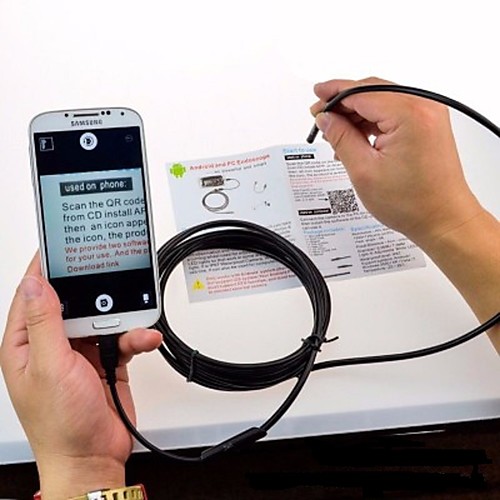 

7MM Endoscope 2M Snake Industrial Endoscope Camera Led Light Night Vision Car Pipeline Camera