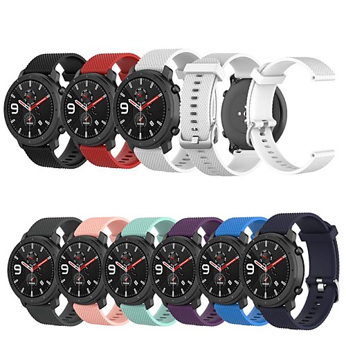 

Sport Silicone Watch Band Wrist Strap for Xiaomi Huami Amazfit GTR 47mm / Amazfit Stratos 2 2S / Amazfit Pace Watch Bracelet Replaceable Wristband