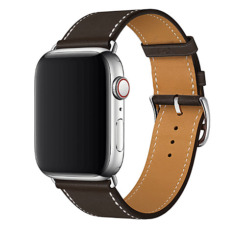 

Smart Watch Band for Apple iWatch 1 pcs Sport Band Genuine Leather Replacement Wrist Strap for Apple Watch Series SE / 6/5/4/3/2/1 38mm 40mm 42mm 44mm