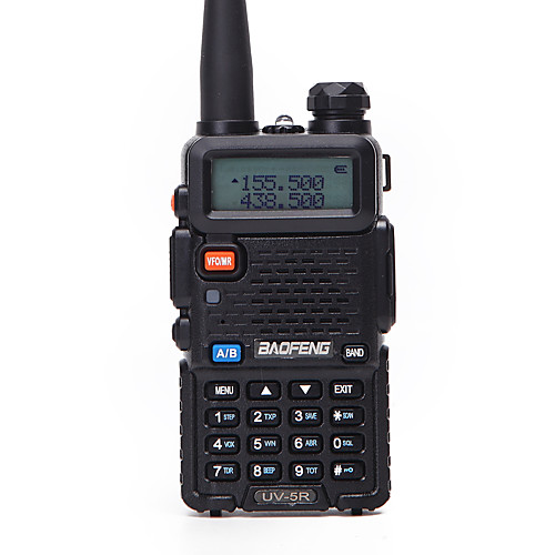 

BAOFENG UV-5R 5KM-10KM 1800mAh 5W Walkie Talkie Two Way Radio FM Radio LCD Display with Flash Flight Frequency Range 136-174MHz 400-470MHz