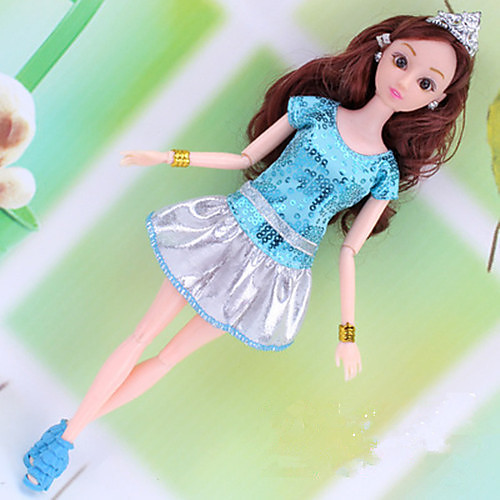 

Doll Dress Casual For Barbiedoll Satin / Tulle Lace Satin Dress For Girl's Doll Toy / Kids