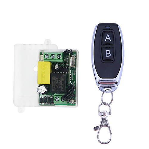 

AC 220V 1CH RF 433MHz Wireless Remote Control Switch Module Learning Code 10A Relay/ A ON B OFF Latched Working way