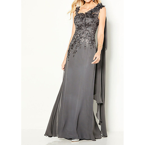 Sheath / Column Elegant Formal Evening Dress Y Neck Sleeveless Floor Length Chiffon Lace with Appliques 2021
Sheath / Column Elegant Formal Evening Dress Y Neck Sleeveless Floor Length Chiffon Lace with Appliques 2021