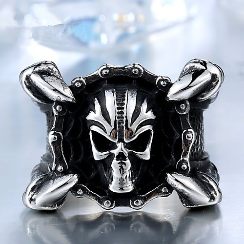 

Men's Ring 1pc Silver Alloy irregular Vintage Punk Ethnic Daily Jewelry Vintage Style Skull
