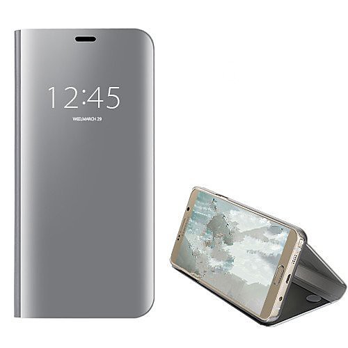 

Case For Samsung Galaxy Samsung Galaxy A40(2019) Plating / Mirror / Flip Full Body Cases Solid Colored PU Leather / PC