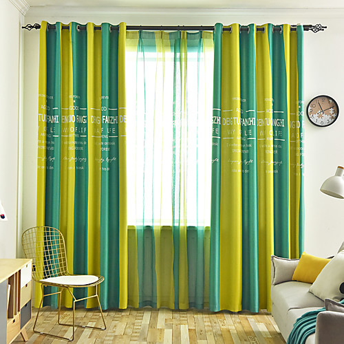 

Two Panel European Classical Style Vertical Strip Printing Blackout Curtain Living Room Bedroom Dining Room Children's Room Curtain