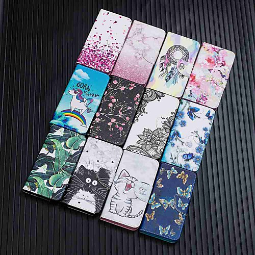 

Case For Samsung Galaxy S20 / Galaxy S20 Plus / Galaxy S20 Ultra Wallet / Card Holder / with Stand Phantom Butterfly PU Leather / TPU for Galaxy A51 / A71 / A70 / A50 / A30S / A20 / A20E