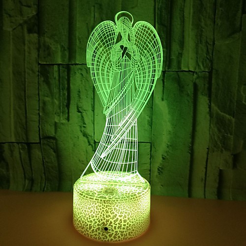 

Angel 3D Night Light Touching Colorful 3D Stereo Table Lamp