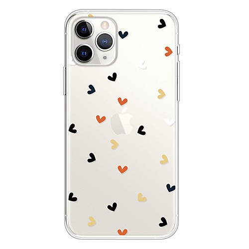 

Case For Apple iPhone 11 / iPhone 11 Pro / iPhone 11 Pro Max Ultra-thin / Transparent / Pattern Back Cover Heart TPU