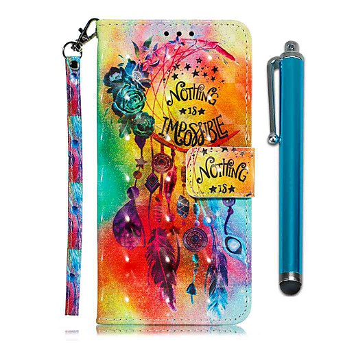 

Case For LG Stylo 4 / LG Stylo 5 Wallet / Card Holder / with Stand Full Body Cases Flower Wind Chimes PU Leather