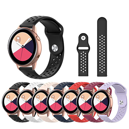 

Sport Silicone Watch Band Wrist Strap for Samsung Galaxy Watch Active / Galaxy Watch 42mm / Gear S2 Classic / Gear Sport Bracelet Wristband Replaceable Accessories