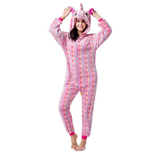

Teenager Adults' Kigurumi Pajamas Unicorn Flying Horse Onesie Pajamas Flannelette Purple / Red / Pink Cosplay For Men and Women Animal Sleepwear Cartoon Festival / Holiday Costumes