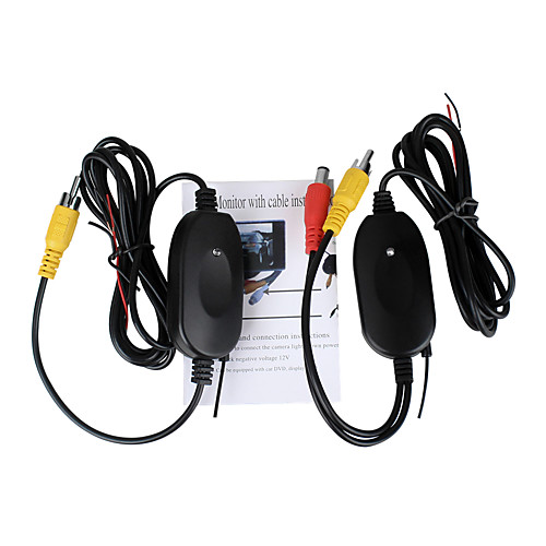 

ZIQIAO 2.4Ghz Wireless RCA AV Video Transmitter Receiver for Rear View Camera Monitor Auto DVD MP5 Player