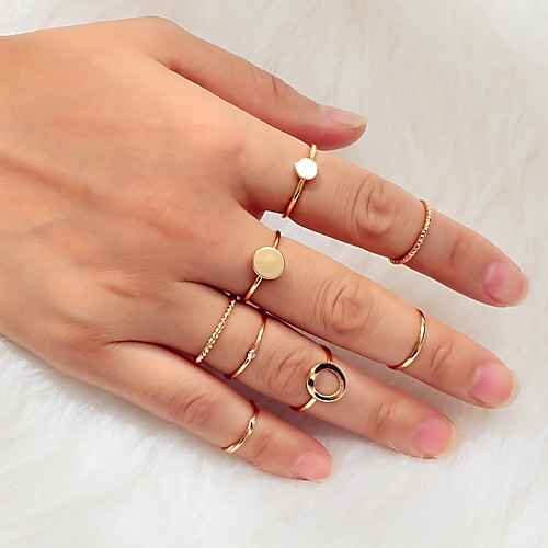 

Band Ring Coin Gold Alloy Lucky Artistic Unique Design Anime 8pcs Adjustable / Women's